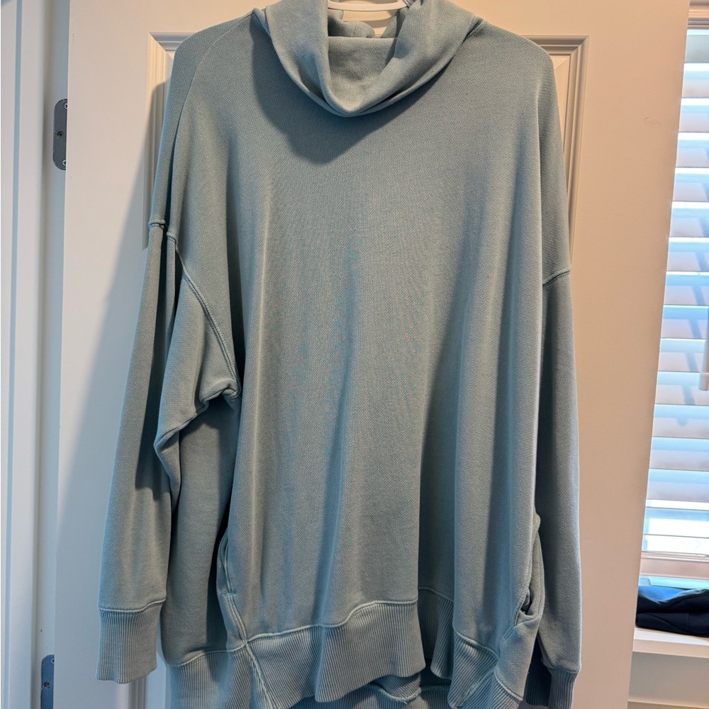 Aerie Blue Cowl Neck Sweatshirt